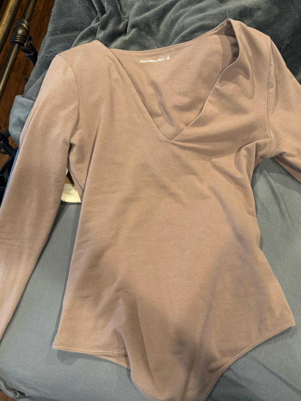 Abercrombie Long Sleeve Brown Thong Bodysuit